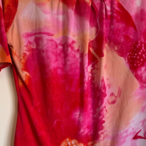 Strazzi Pink and Red Women's Blouse Size Large - Picture 3 of 8